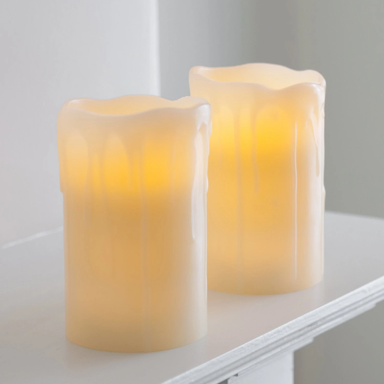 Lot De 2 Bougies LED à Piles En Cire Avec Effet Fondu Et Minuterie 1 Lot De 2 Bougies LED à Piles En Cire Avec Effet Fondu Et Minuterie