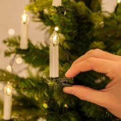 Guirlande Lumineuse De Noël Avec 50 Bougies à Pince Pour Sapin