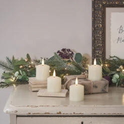 Lot De Décorations De Fenêtres De Noël 12 Lot De Décorations De Fenêtres De Noël -Noel Deco Magasin CA19005 4 bougies votives truglow