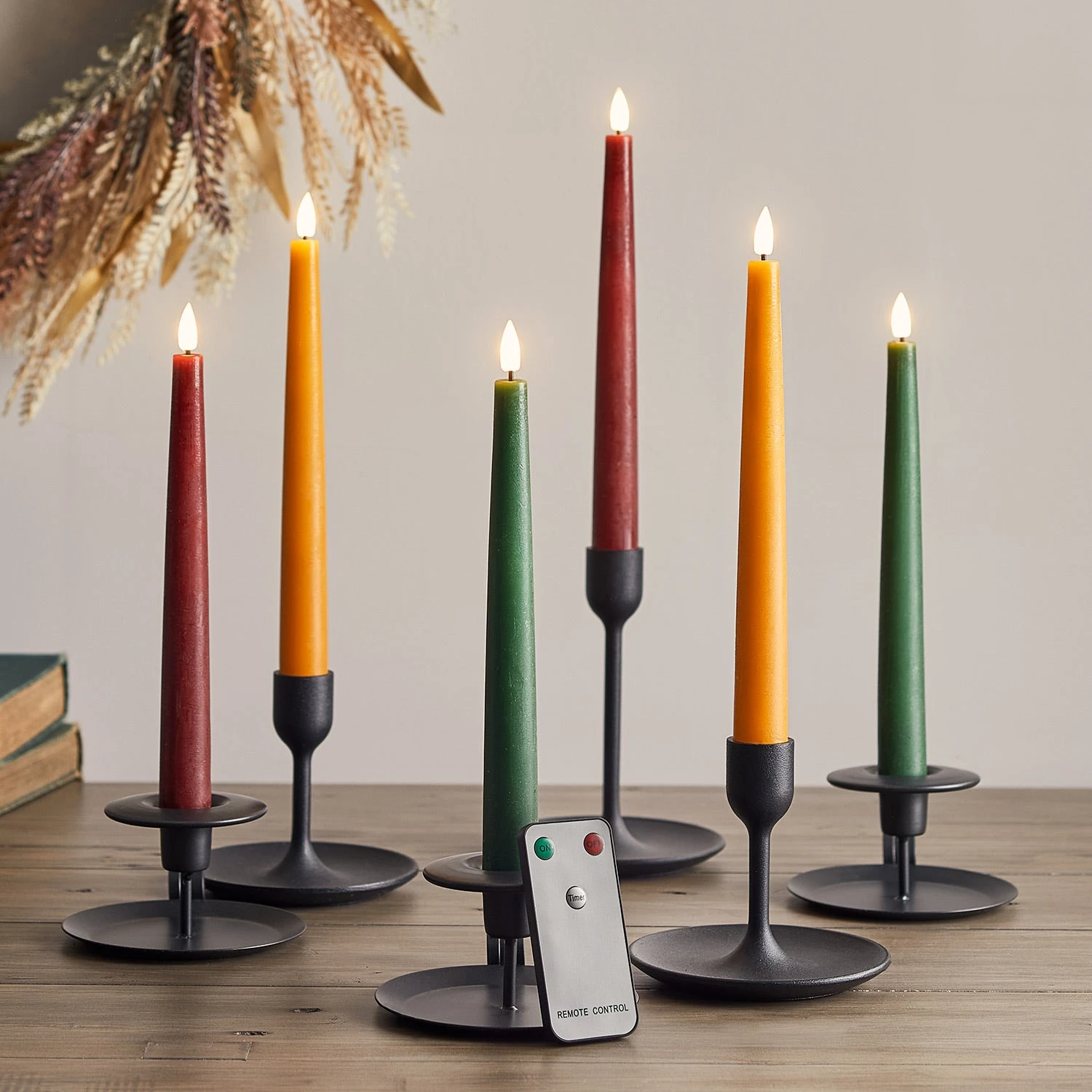 6 Chandelles TruGlow® Couleurs D'Automne Télécommandées 2 6 Chandelles TruGlow® Couleurs D'Automne Télécommandées – Image 2