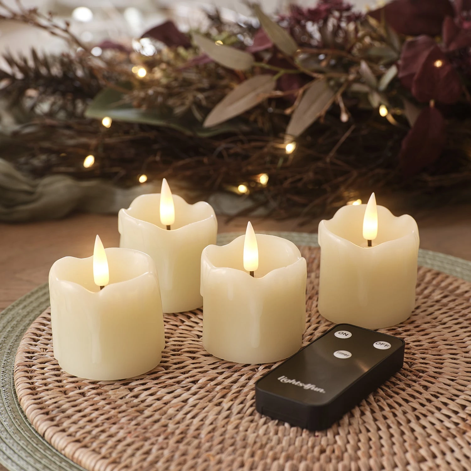 Lot De 4 Bougies Votives Effet Cire Fondue 2 Lot De 4 Bougies Votives Effet Cire Fondue – Image 2