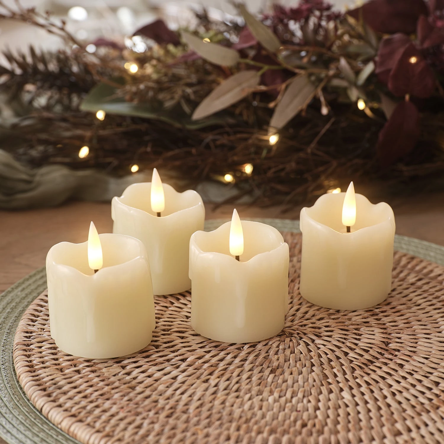 Lot De 4 Bougies Votives Effet Cire Fondue 1 Lot De 4 Bougies Votives Effet Cire Fondue