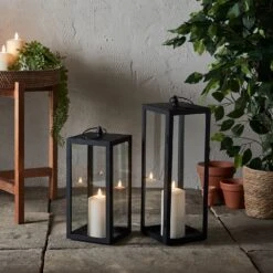 Duo De Lanternes De Jardin Bowen Avec Bougies TruGlow®