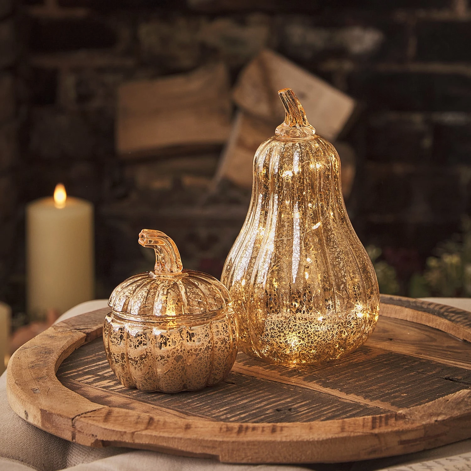 Lot De Bougie Citrouille TruGlow® Et Courge Lumineuse 1 Lot De Bougie Citrouille TruGlow® Et Courge Lumineuse