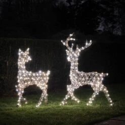 Cerf Et Biche Solaire De Noël Studley En Rotin, à LED Bicolore 13 Cerf Et Biche Solaire De Noël Studley En Rotin, à LED Bicolore -Noel Deco Magasin D XX250056 duo de cerf et biche led studley 4