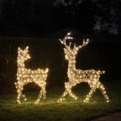 Cerf Et Biche Solaire De Noël Studley En Rotin, à LED Bicolore 14 Cerf Et Biche Solaire De Noël Studley En Rotin, à LED Bicolore -Noel Deco Magasin D XX250056 duo de cerf et biche led studley 6