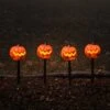 Lot De 4 Balises Lumineuses Citrouilles