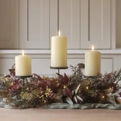 Composition Automnale Avec Trio De Porte-Bougies 8 Composition Automnale Avec Trio De Porte-Bougies -Noel Deco Magasin DE25006 composition automnale avec trio de porte bougies 2