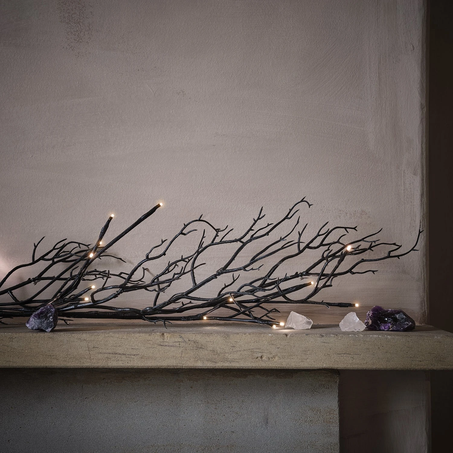 Couronne Et Guirlande De Branches Mortes Pré-éclairées Pour Halloween 2 Couronne Et Guirlande De Branches Mortes Pré-éclairées Pour Halloween – Image 2