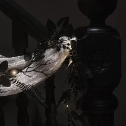 Guirlande Pré-éclairée Feuillage Noir D’Halloween 18 Guirlande Pré-éclairée Feuillage Noir D’Halloween -Noel Deco Magasin HA25012 guirlande pre eclairee feuillage noir d halloween 7