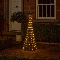 Sapin De Noël Cône Lumineux D’Extérieur De 1,5 M à Fonction Changement De Couleur 24 Sapin De Noël Cône Lumineux D’Extérieur De 1,5 M à Fonction Changement De Couleur -Noel Deco Magasin L4F24020EU sapin de noel cone lumineux d exterieur de 1 5 m a 205 led multicolores 1