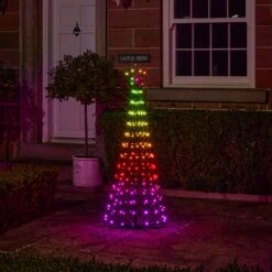 Sapin De Noël Cône Lumineux D’Extérieur De 1,5 M à Fonction Changement De Couleur 31 Sapin De Noël Cône Lumineux D’Extérieur De 1,5 M à Fonction Changement De Couleur -Noel Deco Magasin L4F24020EU sapin de noel cone lumineux d exterieur de 1 5 m a 205 led multicolores 10