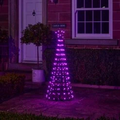 Sapin De Noël Cône Lumineux D’Extérieur De 1,5 M à Fonction Changement De Couleur 30 Sapin De Noël Cône Lumineux D’Extérieur De 1,5 M à Fonction Changement De Couleur -Noel Deco Magasin L4F24020EU sapin de noel cone lumineux d exterieur de 1 5 m a 205 led multicolores 9