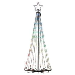 Sapin De Noël Cône Lumineux D’Extérieur De 1,5 M à Fonction Changement De Couleur 39 Sapin De Noël Cône Lumineux D’Extérieur De 1,5 M à Fonction Changement De Couleur -Noel Deco Magasin L4F24020 sapin de noel cone lumineux d exterieur de 1 5 m a 205 led multicolores