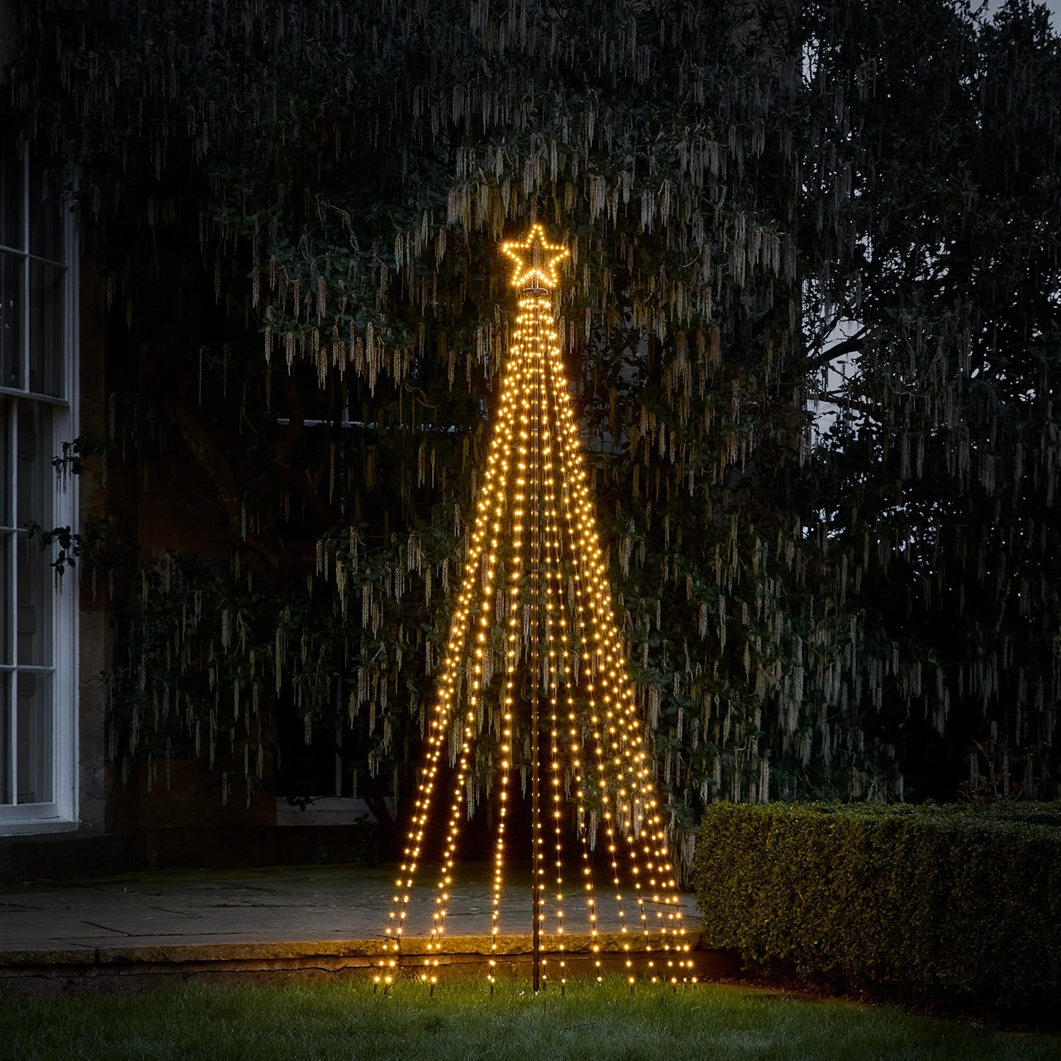Sapin De Noël Cône Lumineux D’Extérieur De 2,4 M à 706 LED Blanc Chaud 1 Sapin De Noël Cône Lumineux D’Extérieur De 2,4 M à 706 LED Blanc Chaud
