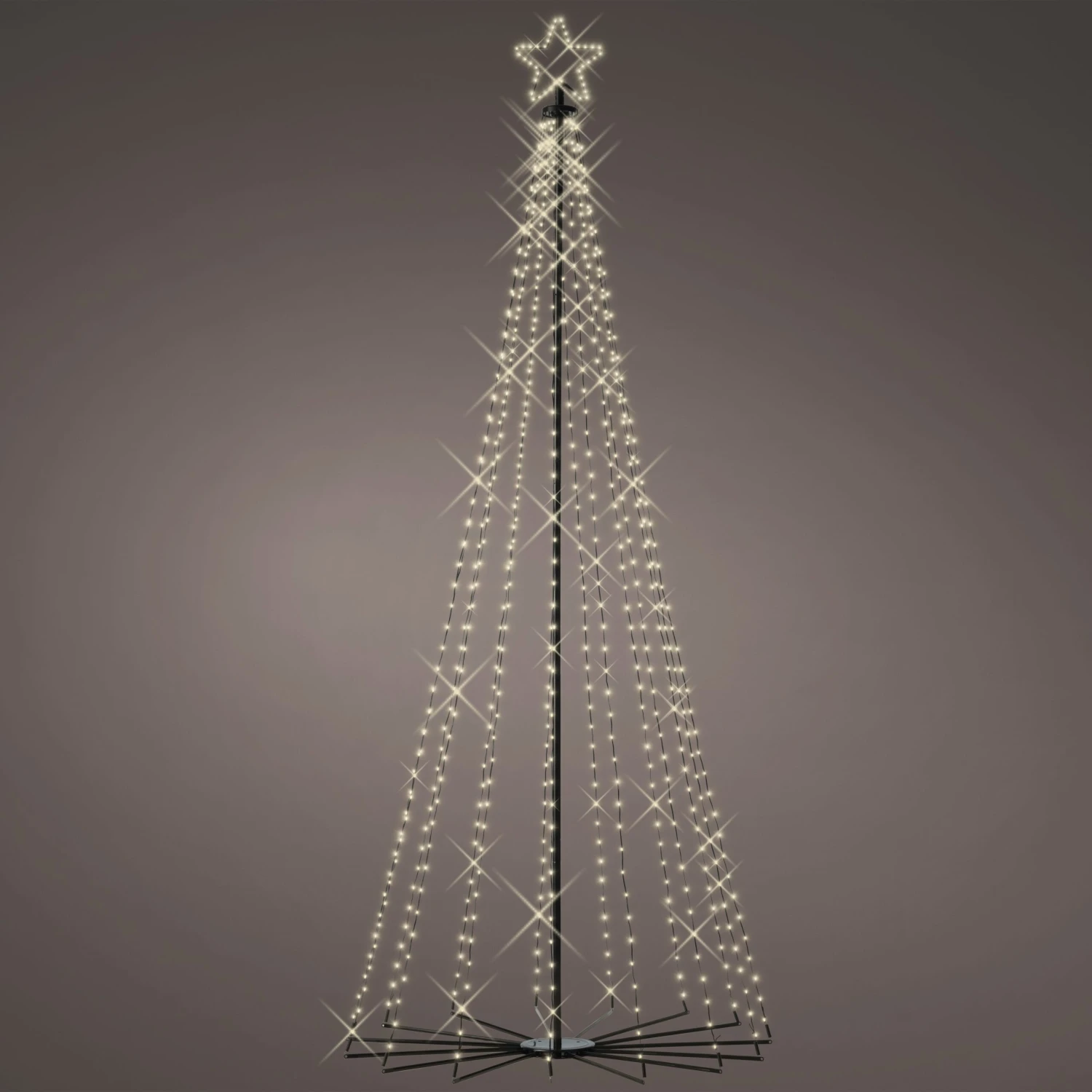 Sapin De Noël Cône Lumineux D’Extérieur De 2,4 M à 706 LED Blanc Chaud 3 Sapin De Noël Cône Lumineux D’Extérieur De 2,4 M à 706 LED Blanc Chaud – Image 3