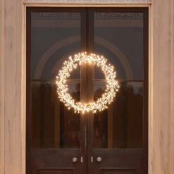 Grande Couronne Lumineuse Blanche De 78 Cm