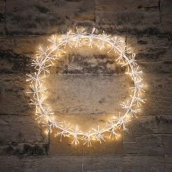 Grande Couronne Lumineuse Blanche De 78 Cm -Noel Deco Magasin L4F25013 grande couronne lumineuse de 78 cm 3