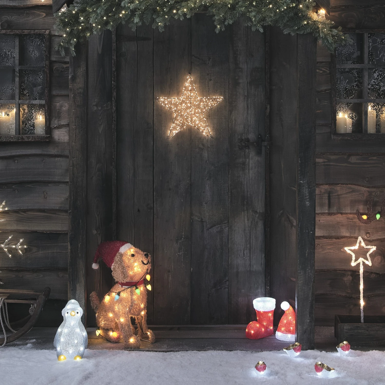 Chiot Lumineux Avec Guirlande Multicolore 2 Chiot Lumineux Avec Guirlande Multicolore – Image 2