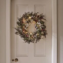 Couronne Automne Hiver Pré-éclairée De 60 Cm 14 Couronne Automne Hiver Pré-éclairée De 60 Cm -Noel Deco Magasin LL WR23001 couronne automne hiver pre eclairee de 60 cm 2 1