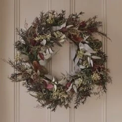 Couronne Automne Hiver Pré-éclairée De 60 Cm 21 Couronne Automne Hiver Pré-éclairée De 60 Cm -Noel Deco Magasin LL WR23001 couronne automne hiver pre eclairee de 60 cm