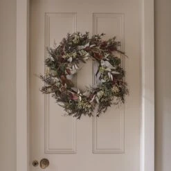 Couronne Automne Hiver Pré-éclairée De 60 Cm 15 Couronne Automne Hiver Pré-éclairée De 60 Cm -Noel Deco Magasin LL WR23001 couronne automne hiver pre eclairee de 60 cm 3