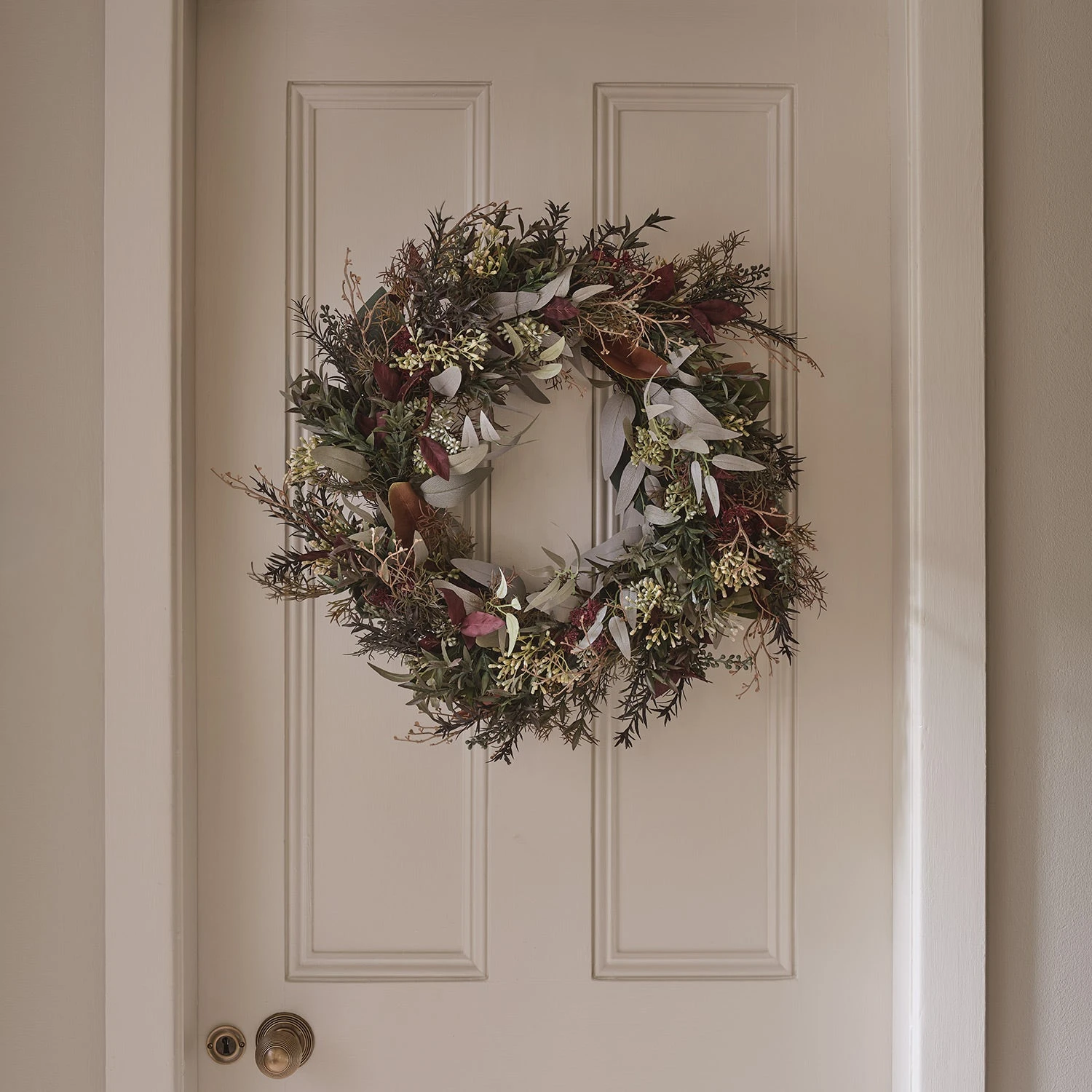 Couronne Automne Hiver Pré-éclairée De 60 Cm 5 Couronne Automne Hiver Pré-éclairée De 60 Cm – Image 5