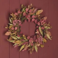 Couronne Automne-Hiver Pré-éclairée De 50 Cm 15 Couronne Automne-Hiver Pré-éclairée De 50 Cm -Noel Deco Magasin LL WR25007 couronne automne hiver pre eclairee de 40 cm sur une porte