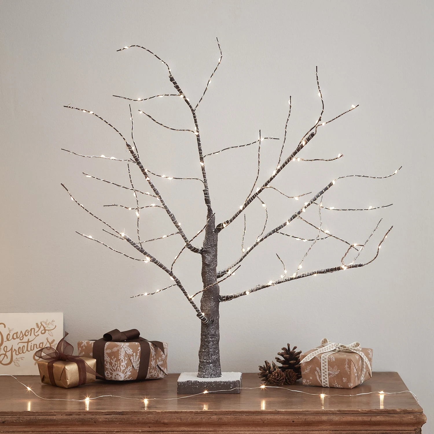 Arbre Lumineux Saupoudré De Neige Avec 108 Micro LED Blanc Chaud 2 Arbre Lumineux Saupoudré De Neige Avec 108 Micro LED Blanc Chaud – Image 2