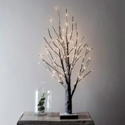 Arbre Lumineux Saupoudré De Neige Avec 108 Micro LED Blanc Chaud