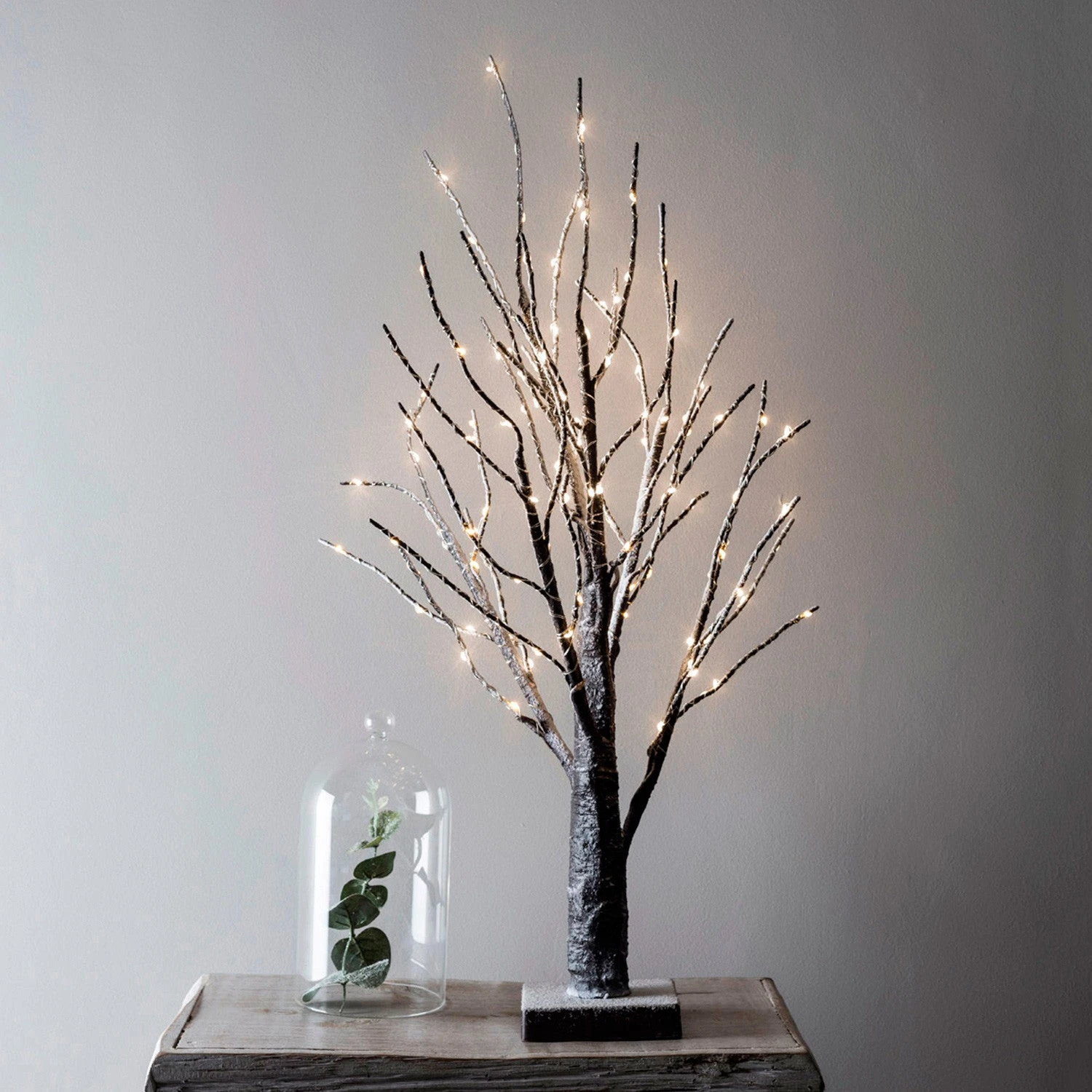 Arbre Lumineux Saupoudré De Neige Avec 108 Micro LED Blanc Chaud 1 Arbre Lumineux Saupoudré De Neige Avec 108 Micro LED Blanc Chaud