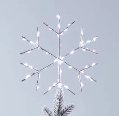 Cimier Arbre De Noël Flocon De Neige à Micro LED