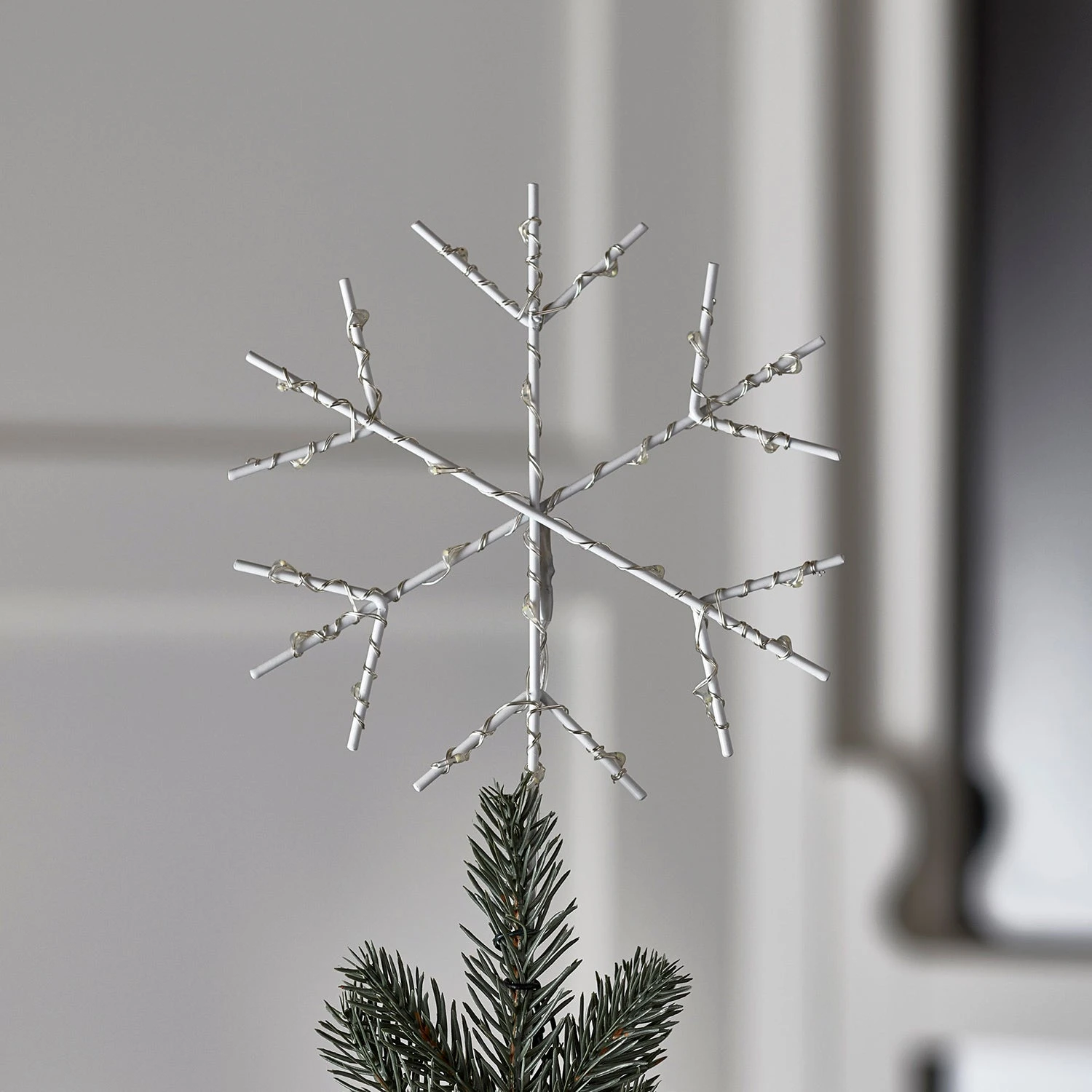 Cimier Arbre De Noël Flocon De Neige à Micro LED 3 Cimier Arbre De Noël Flocon De Neige à Micro LED – Image 3