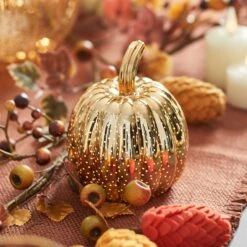 3 Citrouilles Lumineuses Mouchetées Cuivre En Verre 17 3 Citrouilles Lumineuses Mouchetées Cuivre En Verre -Noel Deco Magasin LL21058 DE21003 3 citrouilles lumineuses mouchetees cuivre en verre avec pommes de pin en feutre 2