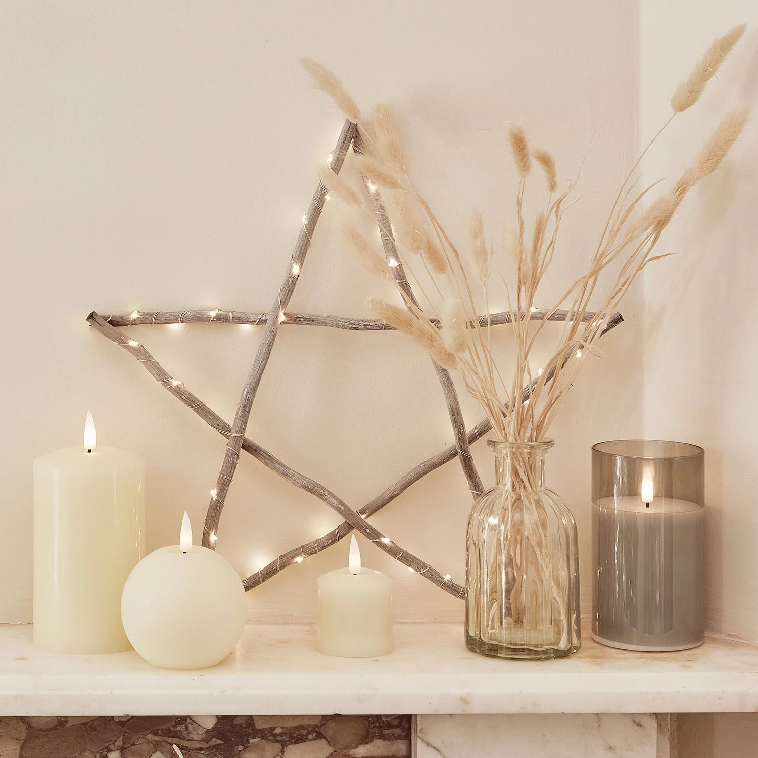 Étoile Lumineuse En Bois Gris 2 Étoile Lumineuse En Bois Gris – Image 2