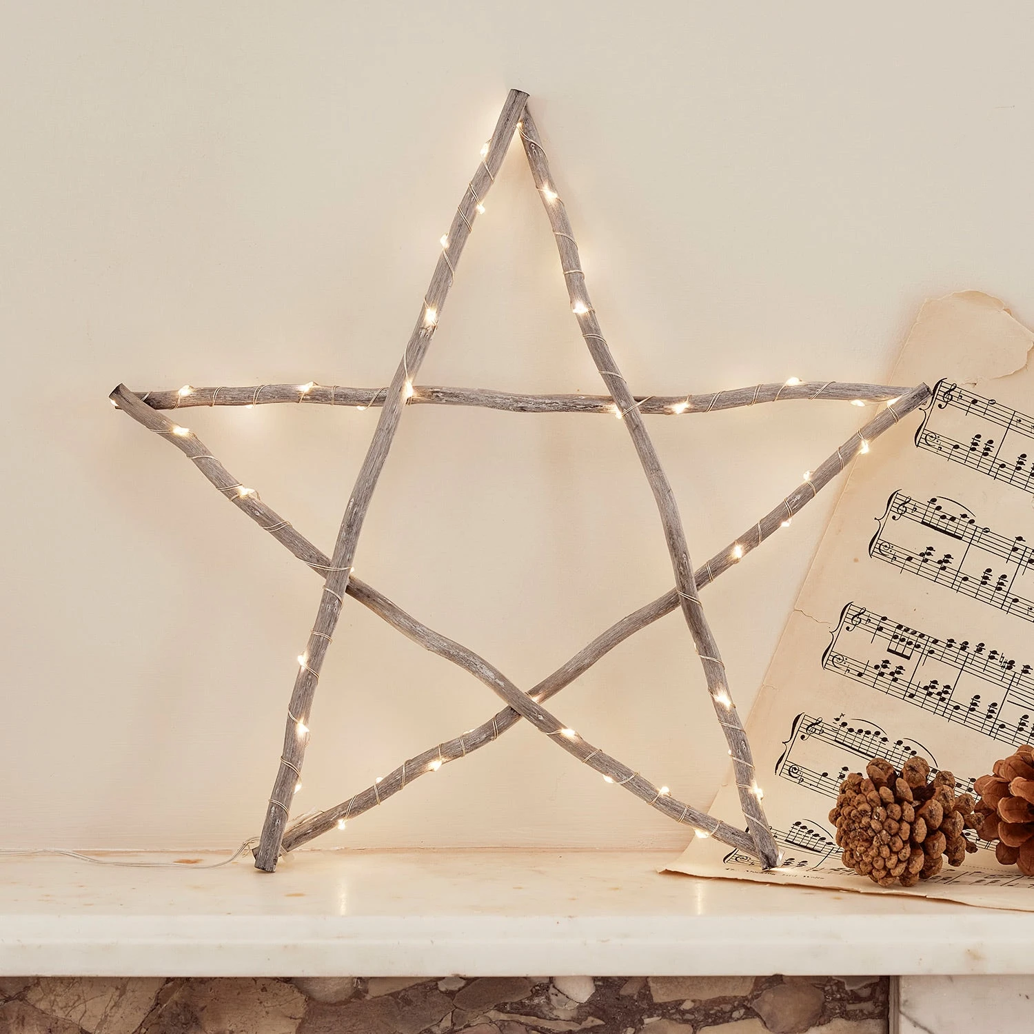 Étoile Lumineuse En Bois Gris 1 Étoile Lumineuse En Bois Gris