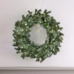 Couronne De Noël Pré-éclairée De 50 Cm à LED Bicolores 21 Couronne De Noël Pré-éclairée De 50 Cm à LED Bicolores -Noel Deco Magasin LL24044 couronne de noel pre eclairee de 50 cm a led bicolores 12
