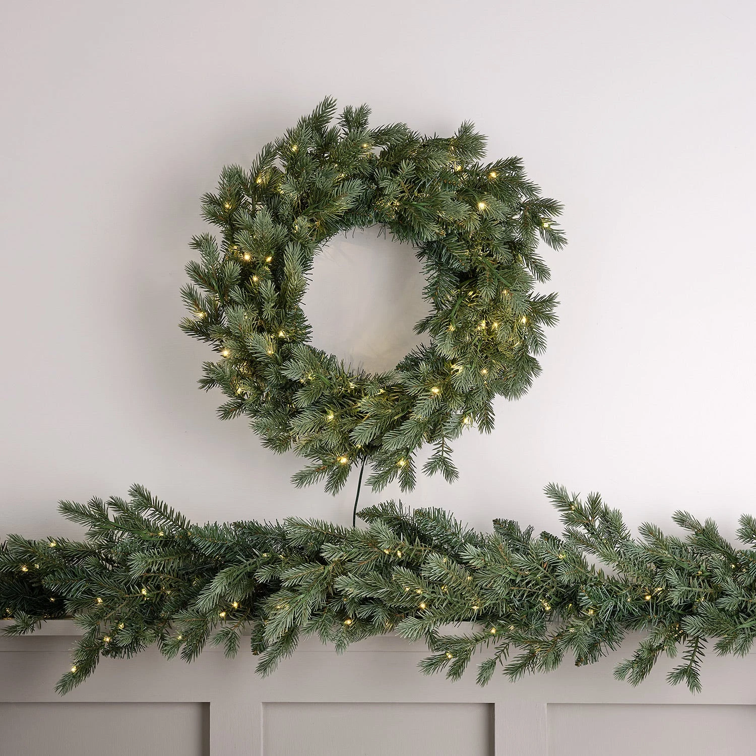 Couronne De Noël Pré-éclairée De 50 Cm à LED Bicolores 16 Couronne De Noël Pré-éclairée De 50 Cm à LED Bicolores – Image 16