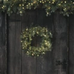 Couronne De Noël Pré-éclairée De 50 Cm à LED Bicolores 24 Couronne De Noël Pré-éclairée De 50 Cm à LED Bicolores -Noel Deco Magasin LL24044 couronne de noel pre eclairee de 50 cm a led bicolores 3
