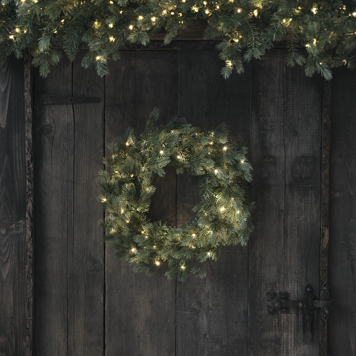 Couronne De Noël Pré-éclairée De 50 Cm à LED Bicolores 9 Couronne De Noël Pré-éclairée De 50 Cm à LED Bicolores – Image 9