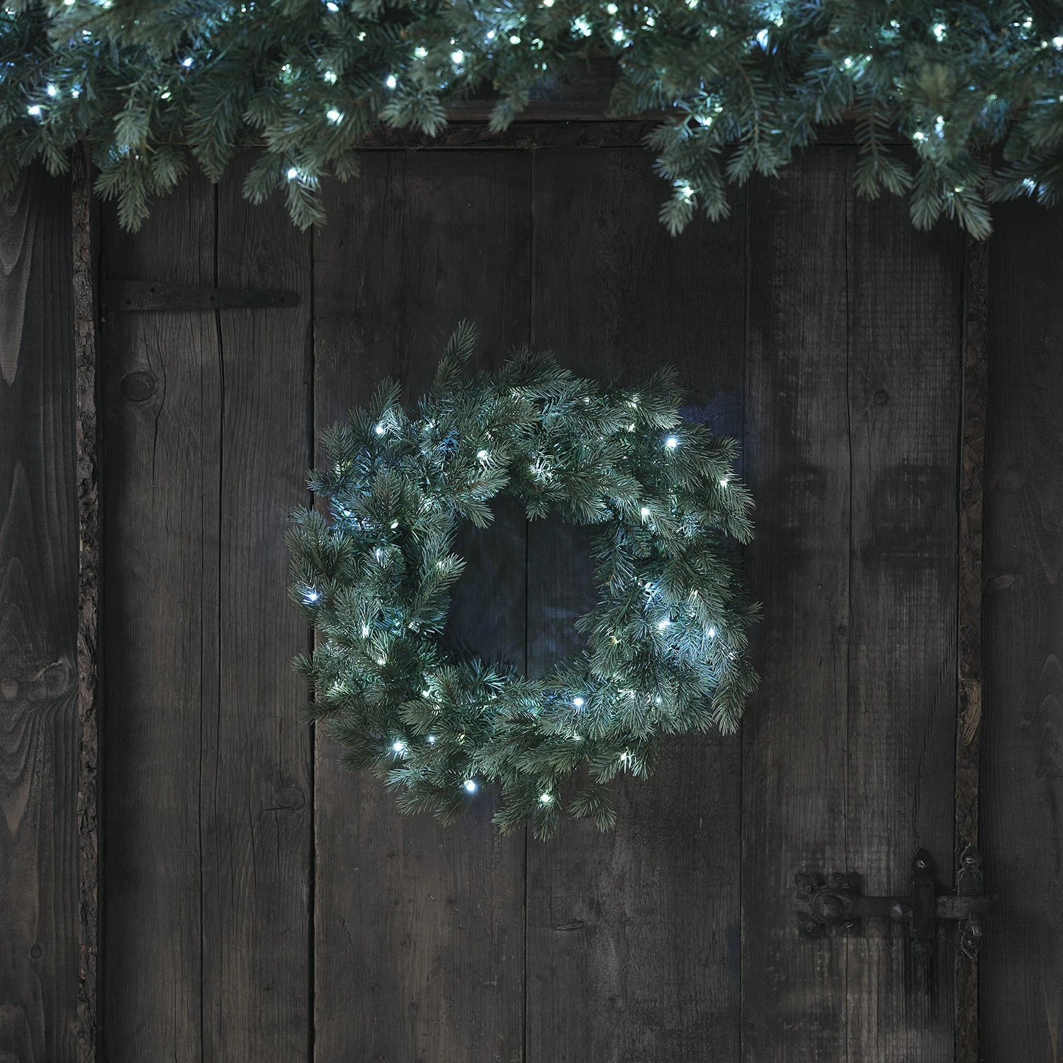 Couronne De Noël Pré-éclairée De 50 Cm à LED Bicolores 10 Couronne De Noël Pré-éclairée De 50 Cm à LED Bicolores – Image 10