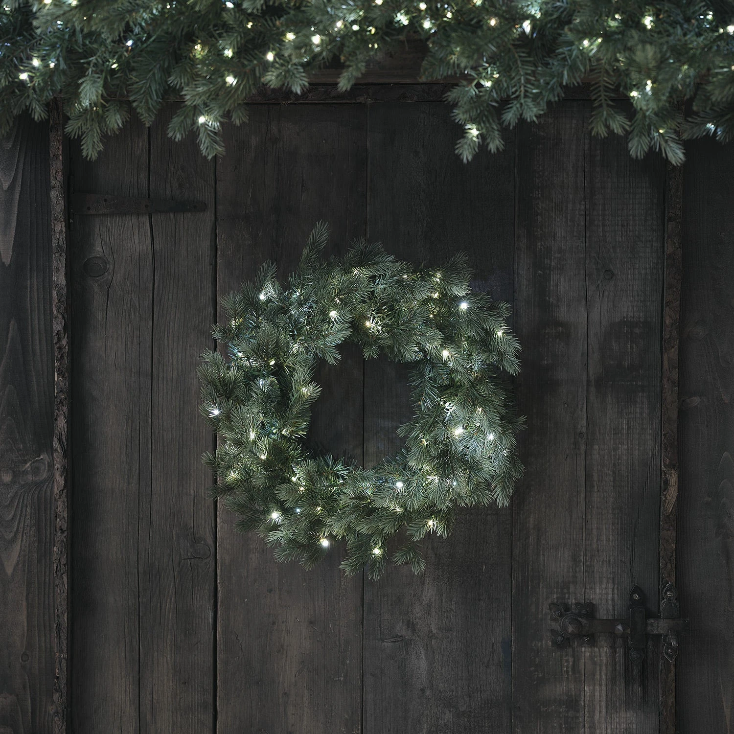 Couronne De Noël Pré-éclairée De 50 Cm à LED Bicolores 11 Couronne De Noël Pré-éclairée De 50 Cm à LED Bicolores – Image 11