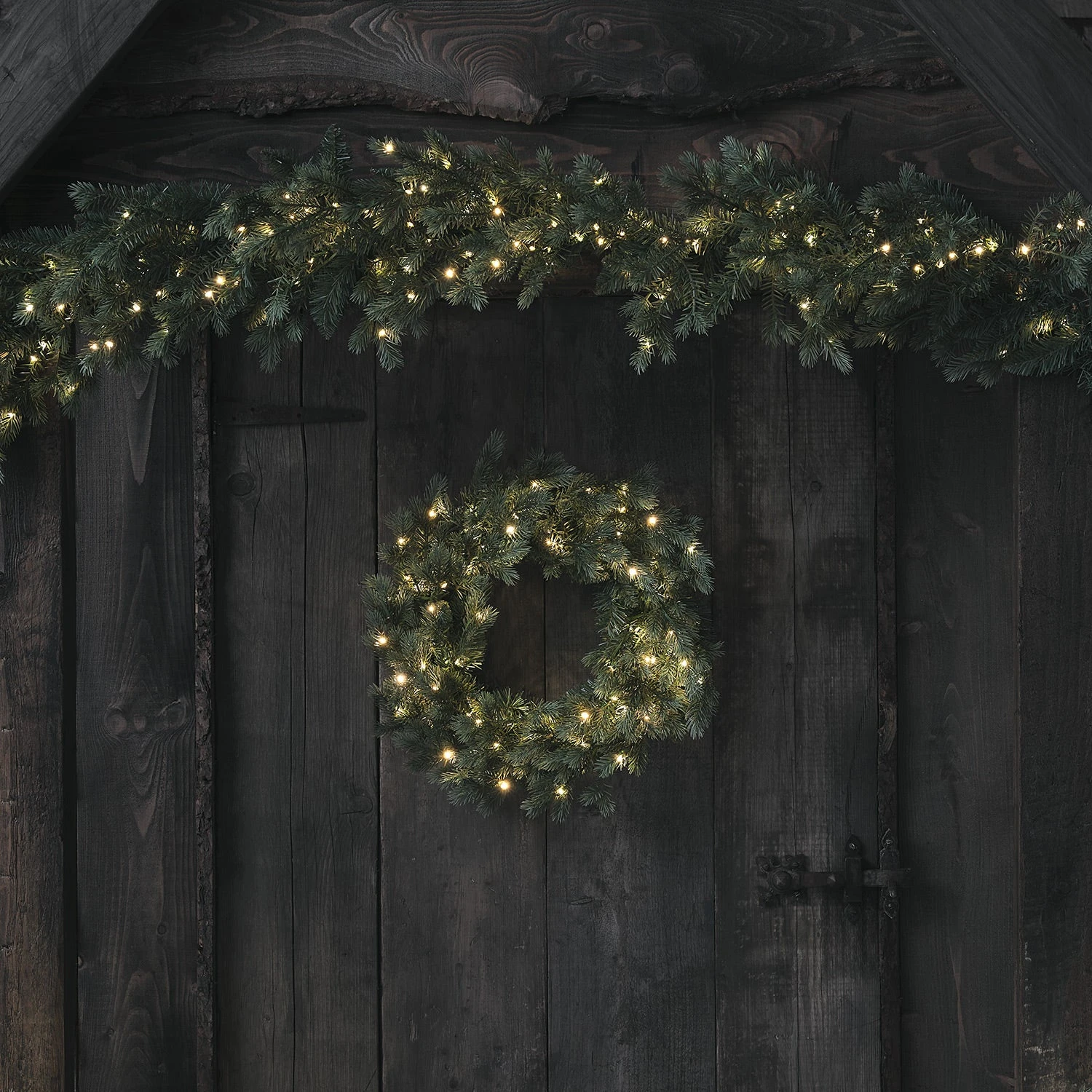 Couronne De Noël Pré-éclairée De 50 Cm à LED Bicolores 12 Couronne De Noël Pré-éclairée De 50 Cm à LED Bicolores – Image 12