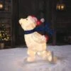 Ours Polaire Lumineux Sur Patins à Glace, Figurine De Noël à Piles