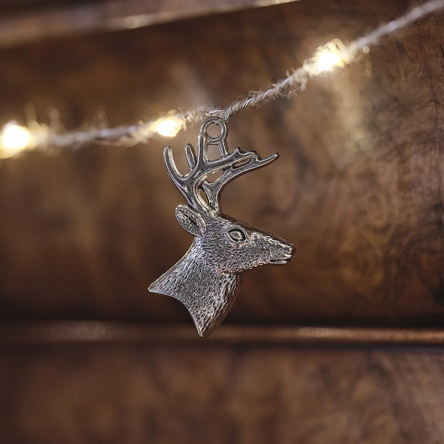 Guirlande Lumineuse Micro-LED Têtes De Cerf Argentées 2 Guirlande Lumineuse Micro-LED Têtes De Cerf Argentées – Image 2