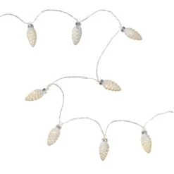 Guirlande Lumineuse 10 LED Pommes De Pin En Verre 12 Guirlande Lumineuse 10 LED Pommes De Pin En Verre -Noel Deco Magasin LL25015ON