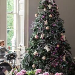 Guirlande Lumineuse Core Connect 10m 100 LED Rose Câble Transparent Raccordable 7 Guirlande Lumineuse Core Connect 10m 100 LED Rose Câble Transparent Raccordable -Noel Deco Magasin ML100PC Pink LED Connectable Christmas Fairy Lights On Tree P3