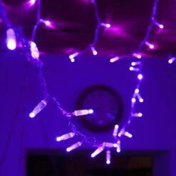 Guirlande Lumineuse Core Connect 10m 100 LED Violette Câble Transparent Raccordable 16 Guirlande Lumineuse Core Connect 10m 100 LED Violette Câble Transparent Raccordable -Noel Deco Magasin ML100UVC Ultra Violet LED Halloween Fairy Lights P6