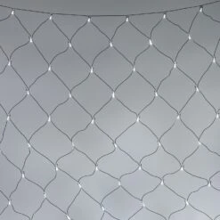 Filet Lumineux Core Connect 2m X 2m 140 LED Blanche Câble Vert Raccordable 12 Filet Lumineux Core Connect 2m X 2m 140 LED Blanche Câble Vert Raccordable -Noel Deco Magasin ML140WG White LED Net Light P6