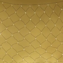 Filet Lumineux Core Connect 2m X 2m 140 LED Blanc Chaud Câble Vert Raccordable 12 Filet Lumineux Core Connect 2m X 2m 140 LED Blanc Chaud Câble Vert Raccordable -Noel Deco Magasin ML140YWG Warm White LED Net Light P5